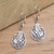 Sterling silver dangle earrings, 'Butterfly Breeze' - Handmade Silver Butterfly Dangle Earrings (image 2) thumbail