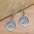 Sterling silver dangle earrings, 'Agung Peak' - Hand Crafted Sterling Silver Dangle Earrings (image 2) thumbail