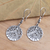 Sterling silver dangle earrings, 'Agung Peak' - Hand Crafted Sterling Silver Dangle Earrings (image 2b) thumbail