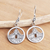 Sterling silver dangle earrings, 'Bali Pura' - Temple Motif Sterling Silver Dangle Earrings (image 2b) thumbail