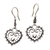 Sterling silver dangle earrings, 'Jawan Love' - Sterling Silver Heart Earrings from Bali (image 2a) thumbail