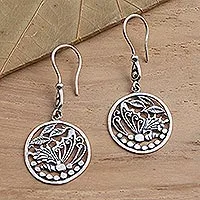 Sterling silver dangle earrings, 'Gentle Butterfly' - Butterfly Motif Earrings in Sterling Silver