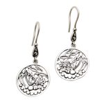 Sterling silver dangle earrings, 'Gentle Butterfly' - Butterfly Motif Earrings in Sterling Silver