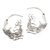 Sterling silver half-hoop earrings, 'Flying Reindeer' - Half Hoop Flying Reindeer Earrings thumbail