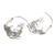 Sterling silver half-hoop earrings, 'Flying Reindeer' - Half Hoop Flying Reindeer Earrings (image 2b) thumbail