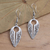 Sterling silver dangle earrings, 'Keyhole' - Keyhole Shaped Sterling Silver Dangle Earrings (image 2) thumbail