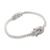 Sterling silver braided bracelet, 'Buckle Down' - Handmade Sterling Silver Braided Buckle Bracelet from Bali (image 2b) thumbail