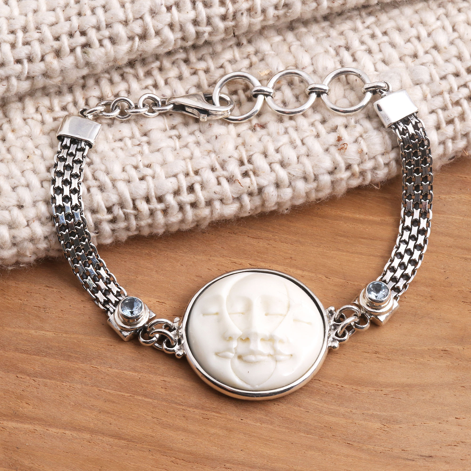 Sterling Silver Light Rolo Chain Charm Bracelet | Jewellerybox.co.uk