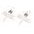 Garnet dangle earrings, 'Dragonfly Crown' - Dragonfly Dangle Earrings with Garnet (image 2c) thumbail