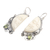 Peridot dangle earrings, 'Cheek to Cheek' - Peridot and Sterling Silver Moon Dangle Earrings