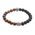 Tiger's eye and lava stone unity bracelet, 'Helping Hands Together' - Bali Sterling Silver Tiger's Eye Lava Stone Unity Bracelet thumbail