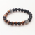 Tiger's eye and lava stone unity bracelet, 'Helping Hands Together' - Bali Sterling Silver Tiger's Eye Lava Stone Unity Bracelet (image 2b) thumbail