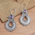 Amethyst dangle earrings, 'Sky's Heart in Purple' - Sterling Silver Dangle Earrings with Amethyst thumbail