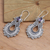 Amethyst dangle earrings, 'Sky's Heart in Purple' - Sterling Silver Dangle Earrings with Amethyst (image 2b) thumbail