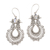 Rainbow moonstone dangle earrings, 'Sky's Heart' - Sterling Silver Dangle Earrings with Rainbow Moonstone (image 2a) thumbail