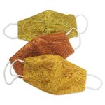 Beaded rayon lace face masks, 'Island Glamour' (set of 3) - 3 Beaded Lace Contoured 2-Layer Rayon Face Masks