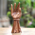 Wood sculpture, 'Giving a Hand' - Hand Carved Hand Sculpture from Bali