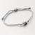 Sterling silver and black agate unity bracelet, 'Silver Grey Handshake' - Bali Black Agate & Sterling Silver Grey Cord Unity Bracelet (image 2b) thumbail