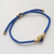 Brass and blue agate unity bracelet, 'Golden Hands' - Adjustable Unity Bracelet (image 2b) thumbail