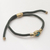 Brass and turquoise unity bracelet, 'Golden Blue Handshake' - Bali Brass & Reconstituted Turquoise Cord Unity Bracelet (image 2b) thumbail