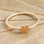 Gold plated band ring, 'Flower of Gold' - Dainty Gold Plated Flower Motif Ring (image 2) thumbail