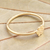 Gold plated band ring, 'Flower of Gold' - Dainty Gold Plated Flower Motif Ring (image 2b) thumbail