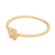 Gold plated band ring, 'Flower of Gold' - Dainty Gold Plated Flower Motif Ring (image 2c) thumbail
