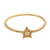 Gold plated band ring, 'Dainty Star' - Dainty Gold Plated Band Ring with Star Accent thumbail