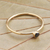 Gold plated onyx solitaire ring, 'Subtly Sweet' - Onyx Solitaire Ring in 18k Gold Plated Sterling Silver (image 2b) thumbail