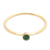 Gold plated green quartz solitaire ring, 'Subtly Sweet' - Green Quartz Gold Plated Solitaire Ring thumbail