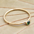 Gold plated green quartz solitaire ring, 'Subtly Sweet' - Green Quartz Gold Plated Solitaire Ring (image 2c) thumbail