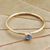 Gold plated blue quartz solitaire ring, 'Subtly Sweet' - 18k Gold Plated Solitaire Ring with Blue Quartz (image 2) thumbail