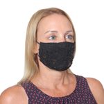 Beaded rayon lace face masks, 'Island Fashion' (set of 3) - 1 Grey-1 White-1 Grey Beaded Lace Balinese Face Masks