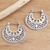 Sterling silver hoop earrings, 'Subtle Curves' - Balinese Sterling Silver Hoop Earrings (image 2) thumbail