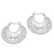 Sterling silver hoop earrings, 'Subtle Curves' - Balinese Sterling Silver Hoop Earrings thumbail