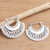 Sterling silver hoop earrings, 'Hollow Curves' - Balinese Sterling Silver Hoop Earrings (image 2) thumbail