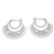 Sterling silver hoop earrings, 'Hollow Curves' - Balinese Sterling Silver Hoop Earrings thumbail