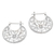 Sterling silver hoop earrings, 'Floral Curves' - Balinese Sterling Silver Hoop Earrings (image 2a) thumbail