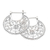 Sterling silver hoop earrings, 'Floral Curves' - Balinese Sterling Silver Hoop Earrings (image 2b) thumbail