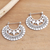 Sterling silver hoop earrings, 'Sharp Curves' - Balinese Sterling Silver Hoop Earrings (image 2) thumbail
