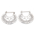 Sterling silver hoop earrings, 'Sharp Curves' - Balinese Sterling Silver Hoop Earrings thumbail