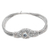 Blue topaz pendant bracelet, 'Forest Circle' - Balinese Sterling Silver Pendant Bracelet with Blue Topaz thumbail