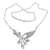 Blue topaz pendant necklace, 'Winged Dreams' - Balinese Blue Topaz Sterling Silver Pendant Necklace