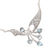 Blue topaz pendant necklace, 'Winged Dreams' - Balinese Blue Topaz Sterling Silver Pendant Necklace