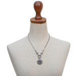 Gold-accented amethyst pendant necklace, 'Badung Wreath' - Ornate Amethyst Necklace with 18k Gold Accents