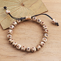 Beaded bracelet, 'Starry Night' - Artisan Crafted Beaded Bracelet from Bali