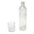 Upcycled glass carafe set, 'Water is Life' - Upcycled Bottle Carafe and Glass Set Crafted in Bali (image 2a) thumbail