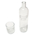 Upcycled glass carafe set, 'Water is Life' - Upcycled Bottle Carafe and Glass Set Crafted in Bali