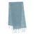 Natural indigo dyed cotton shawl, 'Afternoon Indigo' - Indigo Blue Hand Dyed and Woven Cotton Shawl