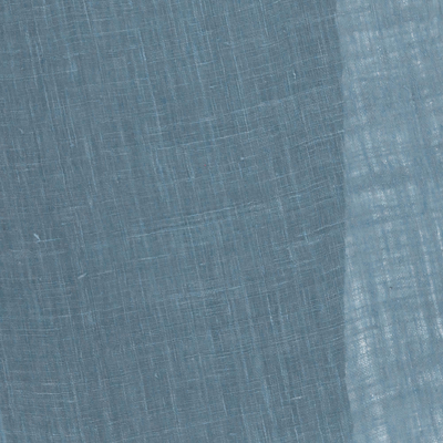 Chal de algodón teñido de añil natural - Chal Azul Índigo de Algodón Tejido y Teñido a Mano